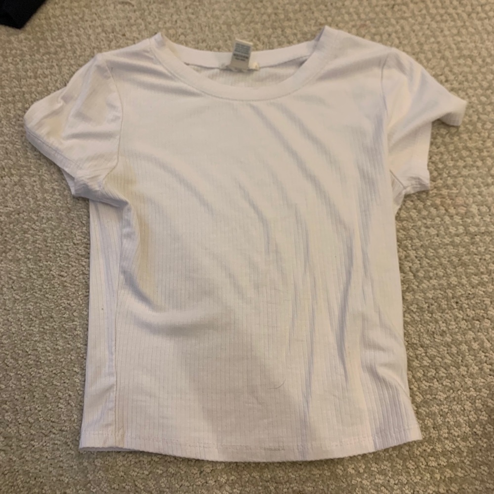 ribbed white crop top